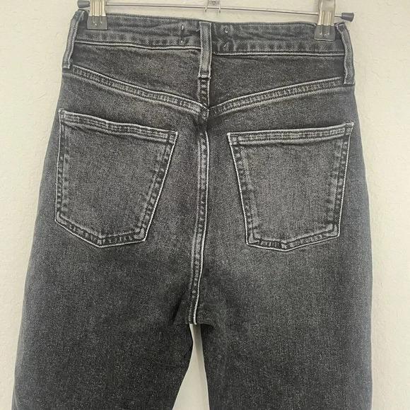 Agolde High Rise Straight Leg Jeans Womens Size 24 Black Vintage - Picture 9 of 12
